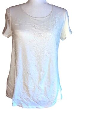 Beautifully Hand Beaded White Top
